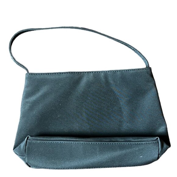 Vintage Black Beaded Handbag, Lined, Zipper Close & Interior Zipper Pocket, 6x9 - Picture 2 of 6